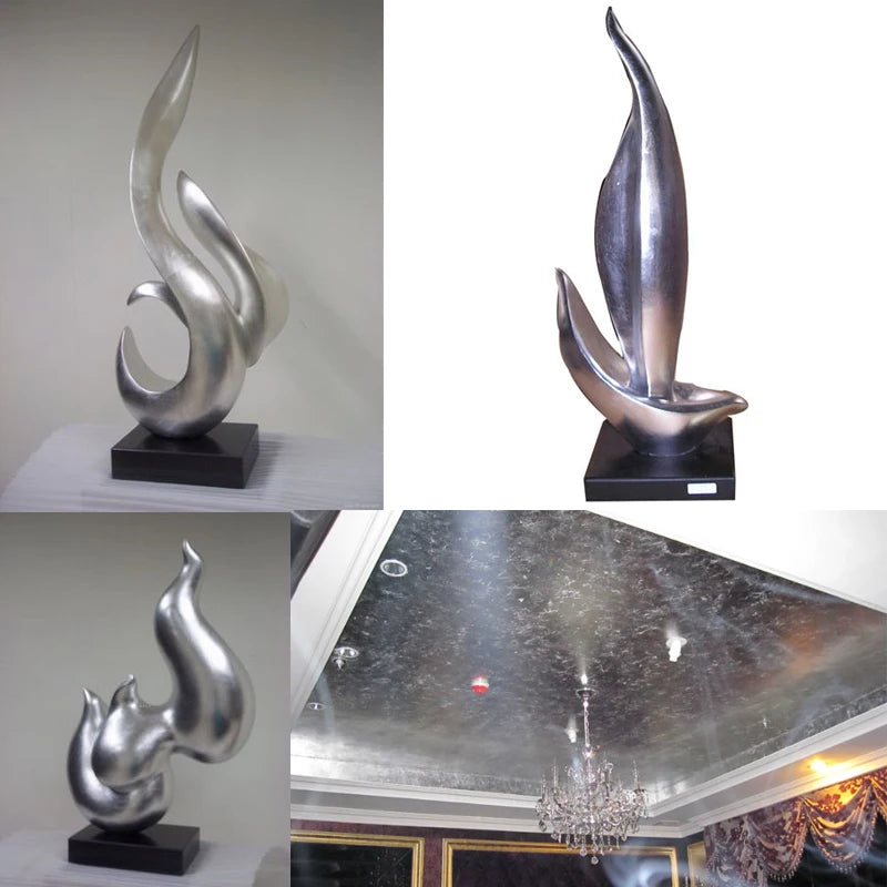 Imitation Silver Leaf Gilding Aluminum foil Sheets - 1000 sheets Art Craft Design Paper Silver foil leaves for Gilding
