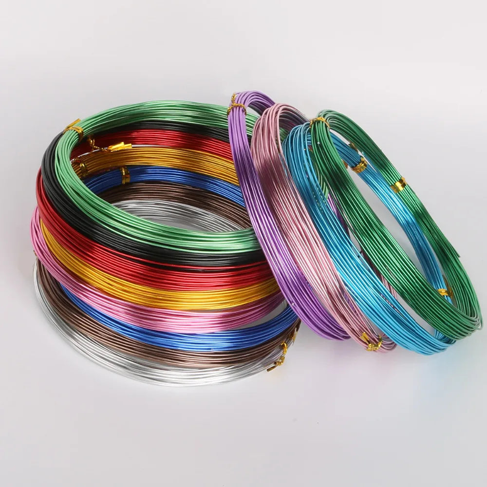 1mm (18 Gauge) 10M Anadized Aluminum Craft Floristry Wire Round Metallic Beading Wire for DIY Handmade Jewelry Makings