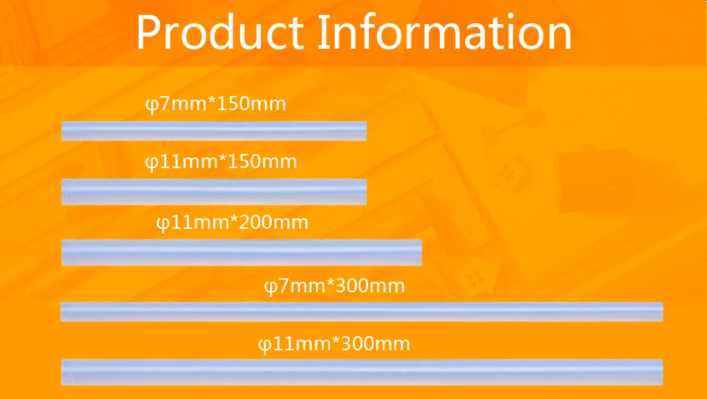 Glue Sticks 7mm 11mm 300mm 10Pcs/Lot Clear for Hot Melt Glue Gun Home DIY Industrial Manufacture Electric Glue Gun Craft