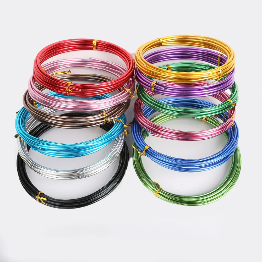 1mm (18 Gauge) 10M Anadized Aluminum Craft Floristry Wire Round Metallic Beading Wire for DIY Handmade Jewelry Makings