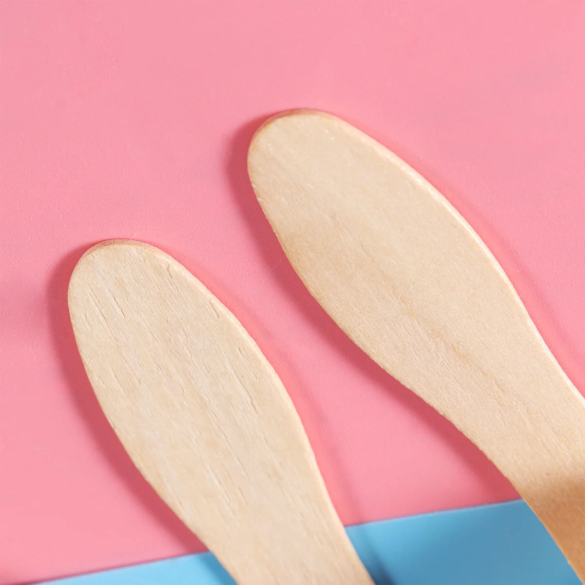 100pcs /set Healthy Nontoxic Smooth Natural Wooden Compostable Honey Sugar Scrub Yogurt Pudding Ice Cream Stick Tasting Spoon