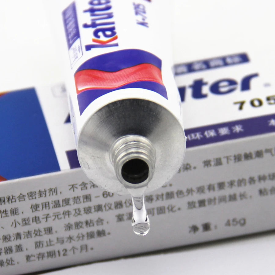 Kafuter K-704 705 704B RTV Silicone Rubber Electronic Glue Sealant White balck Transparent Silicone Organosilicon Adhesive Glue