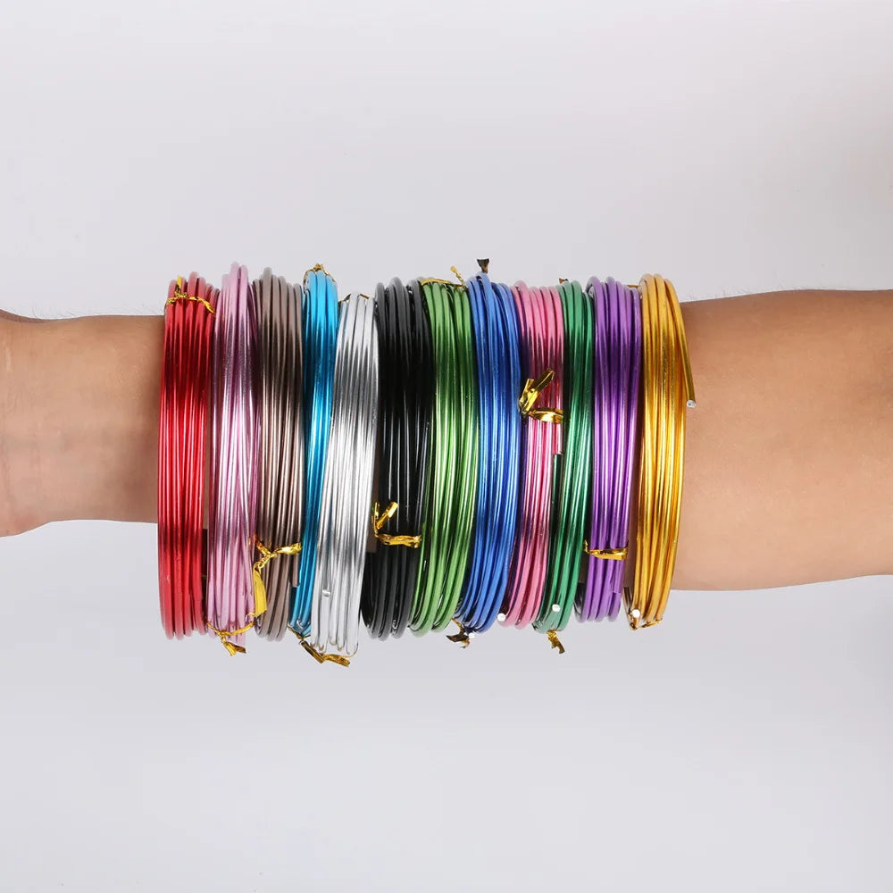 1mm (18 Gauge) 10M Anadized Aluminum Craft Floristry Wire Round Metallic Beading Wire for DIY Handmade Jewelry Makings