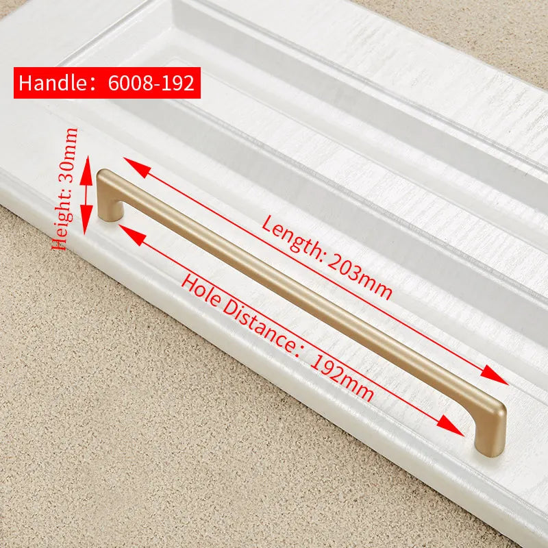 NAIERDI Solid Zinc Alloy Gold Cabinet Handles for Furniture Drawer Knobs Cabinet Pulls Decorative Home Decor Hardware