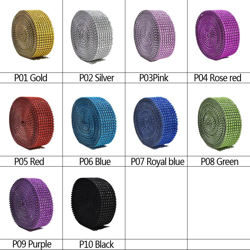 2yards 4cm Bling Diamond mesh Wrap ribbon silver Rhinestone Mesh Roll Home Party Decoration Crystal Tape Handmade Craft