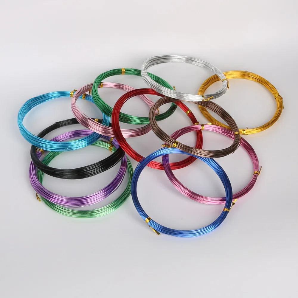 1mm (18 Gauge) 10M Anadized Aluminum Craft Floristry Wire Round Metallic Beading Wire for DIY Handmade Jewelry Makings