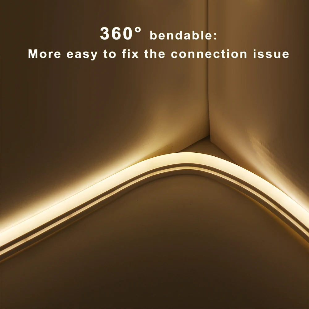 DC 12V LED Neon Strip Rope Lights Neon IP67 Waterproof  6X12mm Flexible Light 2835 120LED/m DIY Diode Tape Blue/Green/Red/Yellow