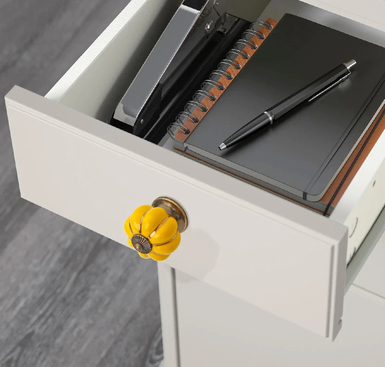 NAIERDI 40mm Pumpkin Ceramic Handles Drawer Knobs Cupboard Door Handles Single Hole Cabinet Handles with screws Furniture Handle