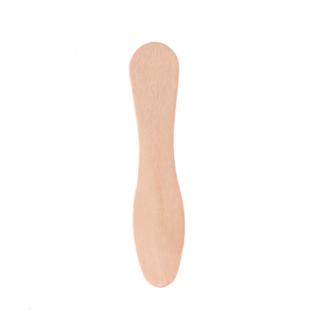 100pcs /set Healthy Nontoxic Smooth Natural Wooden Compostable Honey Sugar Scrub Yogurt Pudding Ice Cream Stick Tasting Spoon