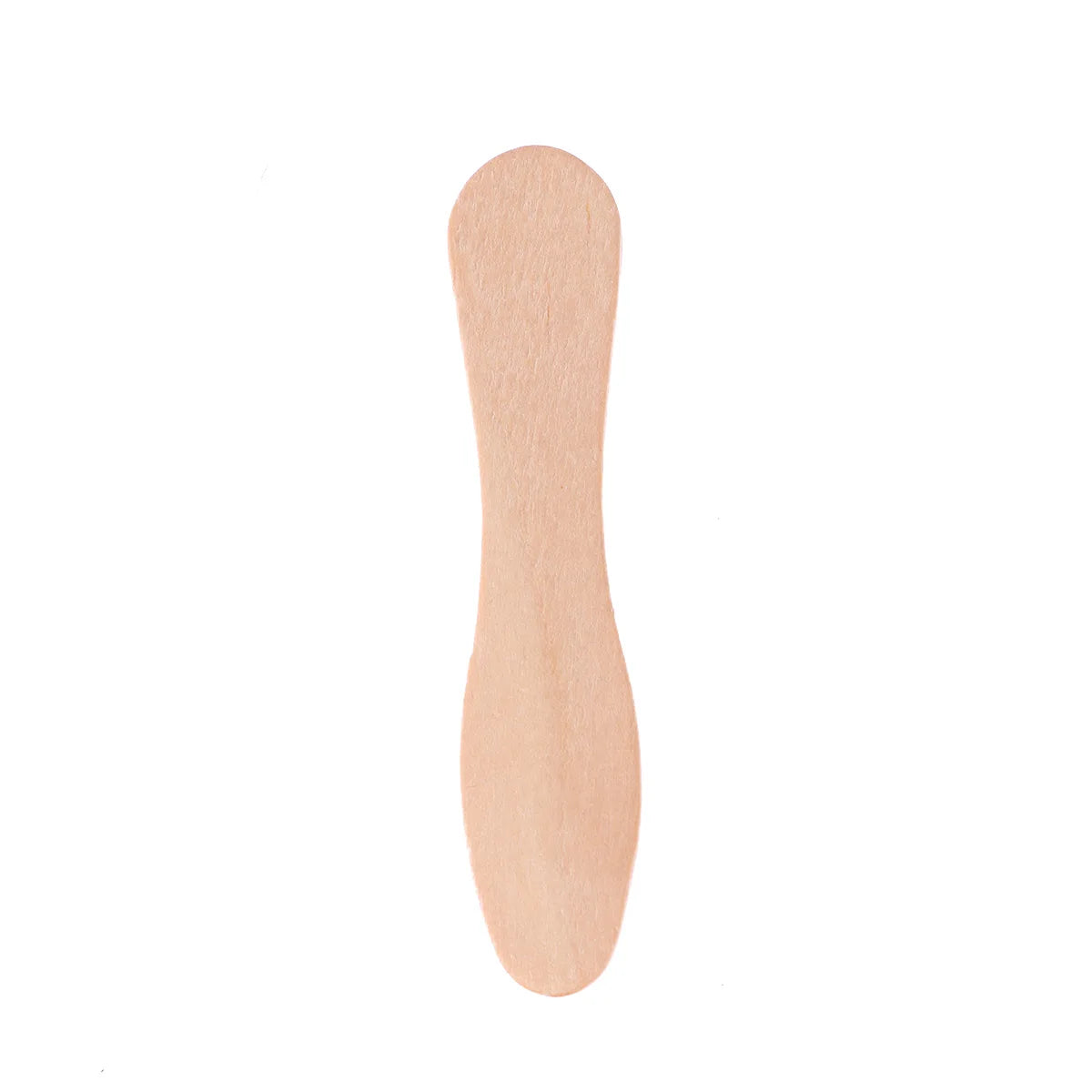 100pcs /set Healthy Nontoxic Smooth Natural Wooden Compostable Honey Sugar Scrub Yogurt Pudding Ice Cream Stick Tasting Spoon