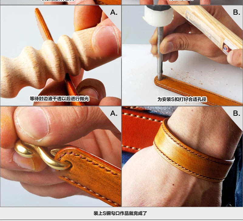 WUTA Professional Leather Craft Cutting Knife DIY Craft Knife Sharping Skiving Tool High Speed Steel Blade Right/Left Handed