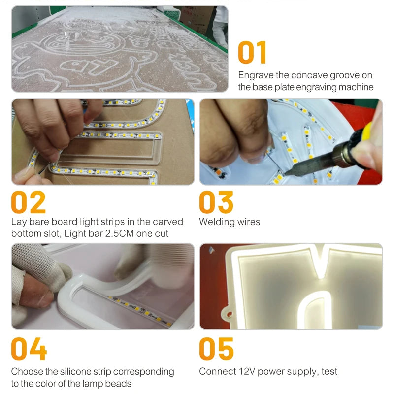 6/8mm 5M/Rolls DIY Separate Silicone Neon Strip 120Leds S-Bendable Newly Flexible Led Tape For LED Neon Sign Waterproof  IP67