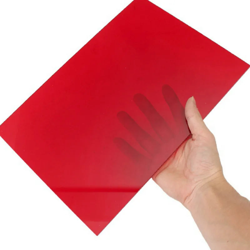 A4 210x297mm Red cutting carving 3mm acrylic sheet DIY model plastic sheet plate For Window Replacements toy part