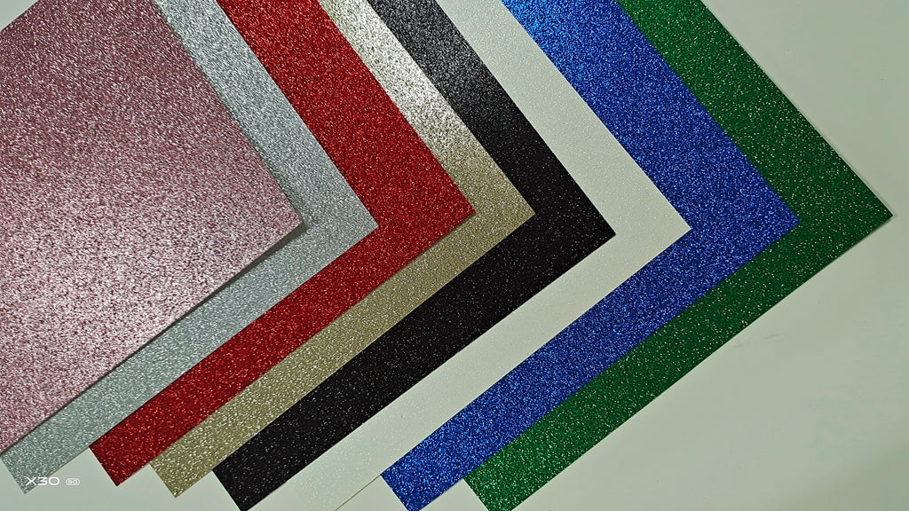 15pcs Children DIY Cardboard Colorful Glitter Paper Crafts sheet Glitter Card Stock