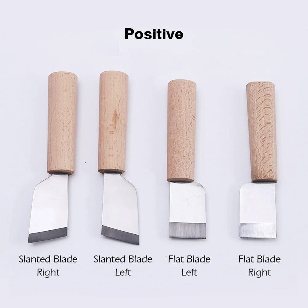 WUTA Professional Leather Craft Cutting Knife DIY Craft Knife Sharping Skiving Tool High Speed Steel Blade Right/Left Handed