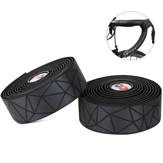 WEST BIKING Road Bike Handlebar Tape Reflective Dazzle Shockproof Bike Cycling Bar Tape Wrap With Bar Plugs Bicycle Accessories