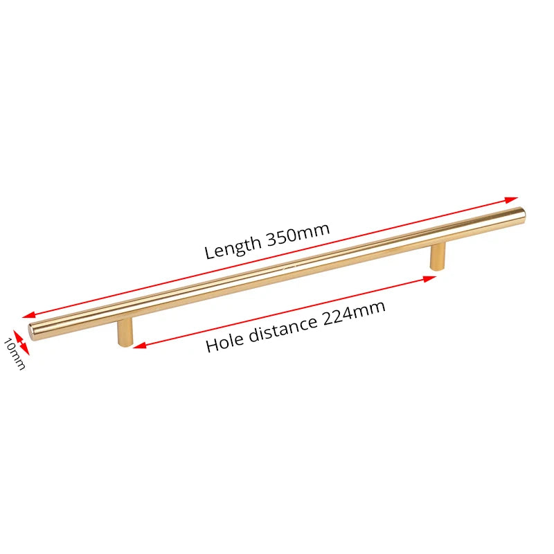 Black Golden Cupboard Handle Brushed Stainless Steel Kitchen Cabinet Door Knob Furniture Drawer Pull  Hardware Pulls  Bar Handle