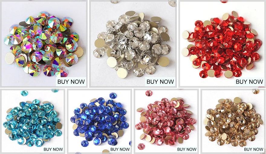 YANRUO 2058 Top Non Hotfix Flat Back Rhinestones Glass DIY Cold Fixation Nail Art Decorations Stones And Crystals Strass Crafts
