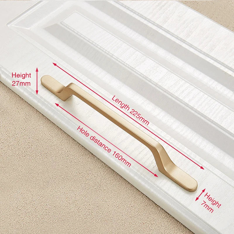 NAIERDI Solid Zinc Alloy Gold Cabinet Handles for Furniture Drawer Knobs Cabinet Pulls Decorative Home Decor Hardware