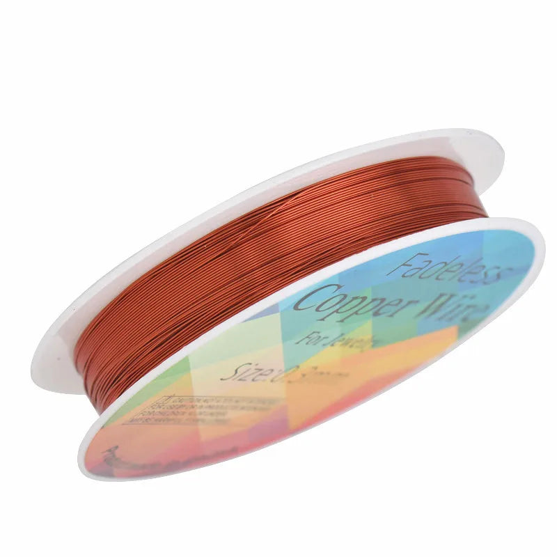Colorfast Copper Wire For Bracelet Necklace Jewelry DIY Accessories 0.2/0.25/0.3/0.5/0.6/0.7/1.0mm Craft Beading Wire HK018