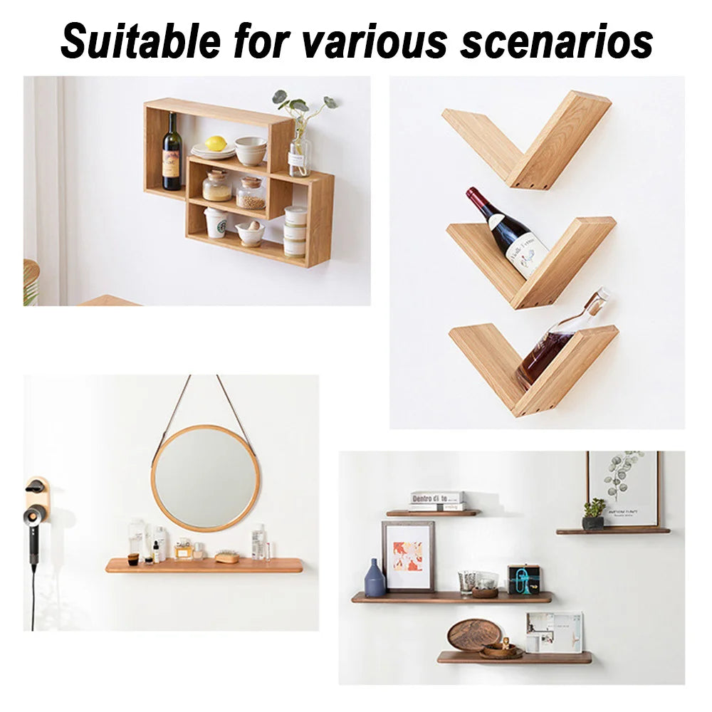 Invisible Floating Shelf Metal Brackets Heavy Duty Concealed Hidden Support Wall Mount Storage Shelf Furniture Hardware Racks