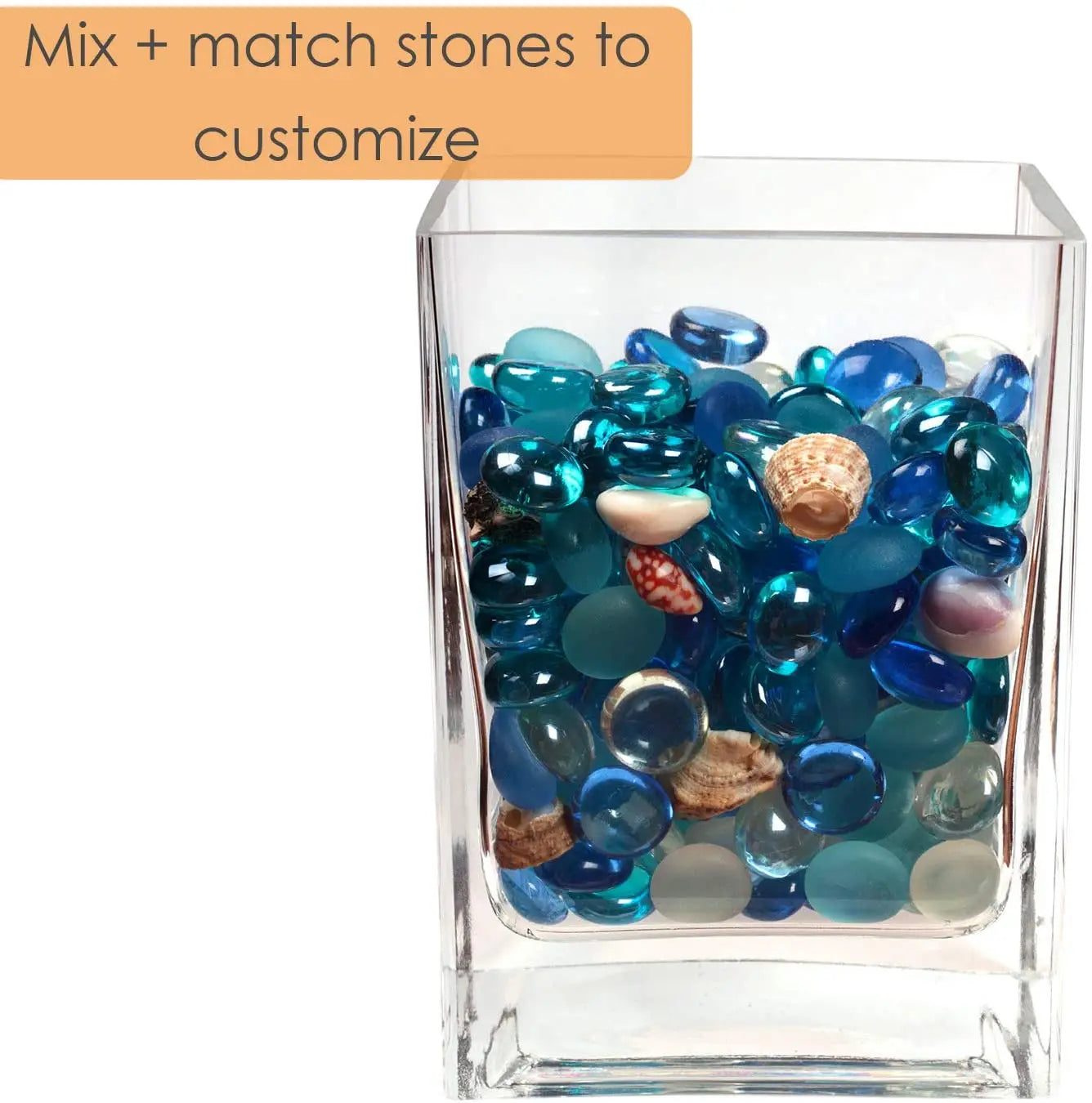 Glass Stone amber Clear Marbles Pebbles for Vases Bowl Filler Gems Decorative Centerpieces Florist Supplies Iridescent Decor