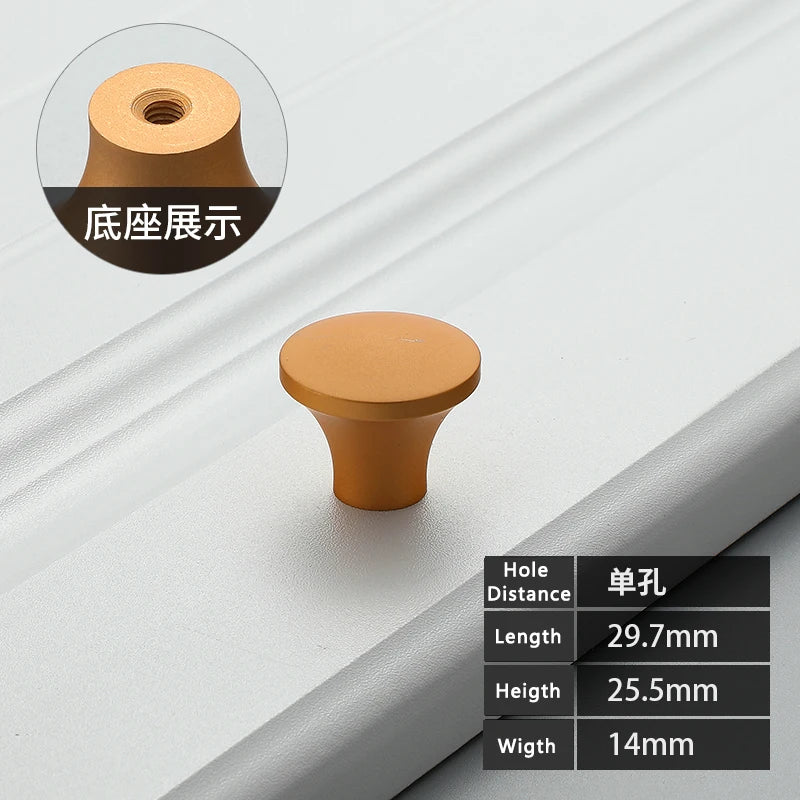 WV Kitchen Dressers Round Single Hole Brown Wardrobe Cupboard Drawer Handles Solid Knobs Hardware Furniture Handles Pulls Knobs