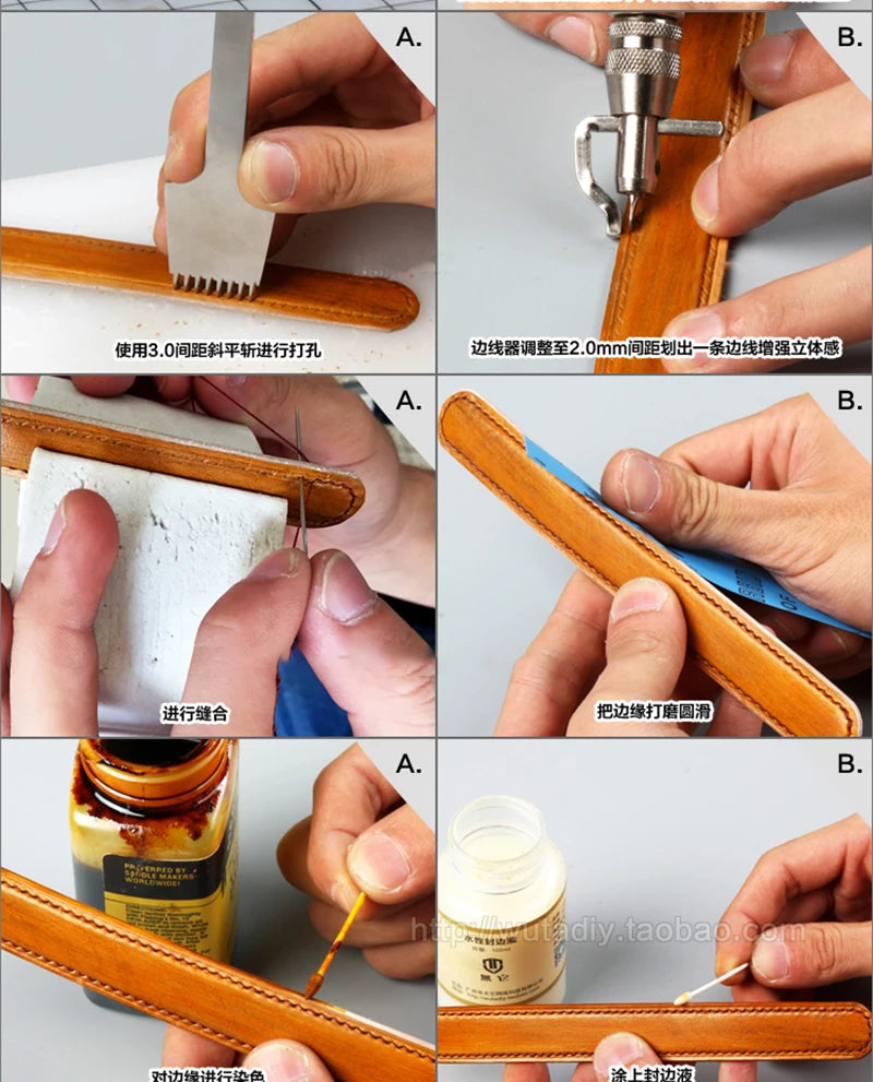 WUTA Professional Leather Craft Cutting Knife DIY Craft Knife Sharping Skiving Tool High Speed Steel Blade Right/Left Handed