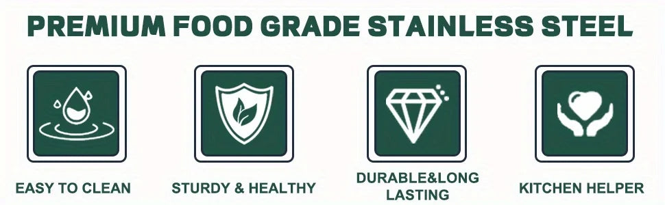 Mixing Bowls with Airtight Lids 6 piece Stainless Steel Metal Nesting Storage Bowls, Non-Slip Bottoms Great for Mixing Serving