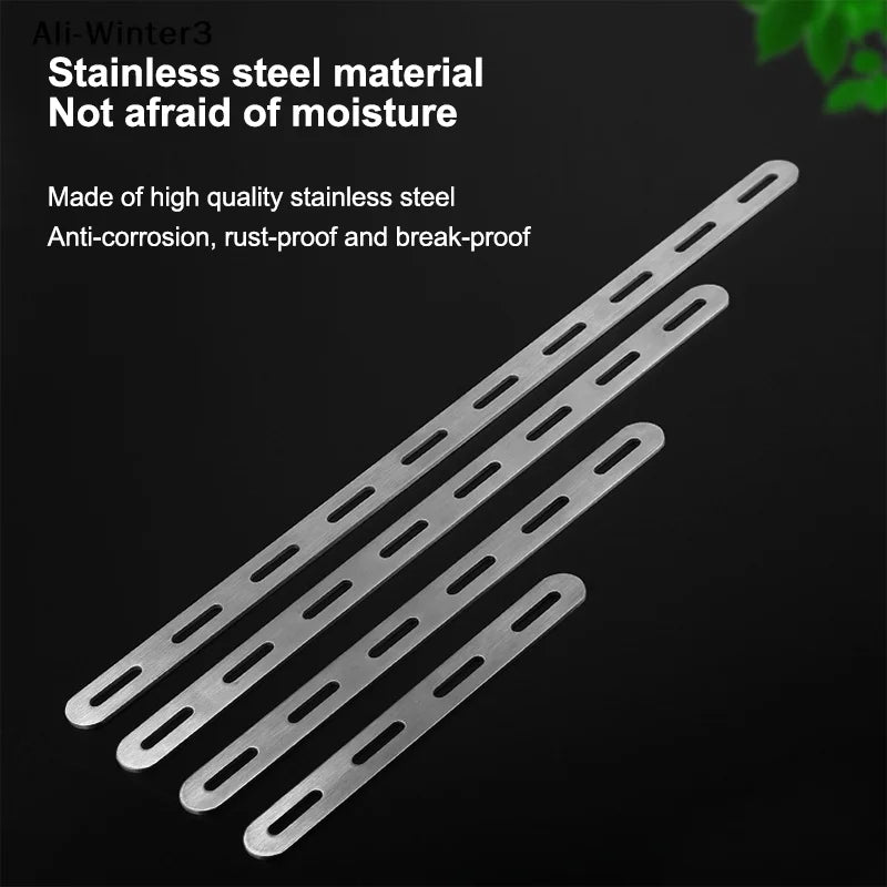 Stainless Steel Flat Corner Bracket Mending Joining Plate Repairing Fixing Connector Furniture Cabinet Shelves Brace Parts