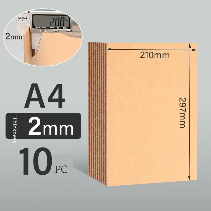 A3/A4/A5 White Thicked Kraft Paper Hard Cardboard 5/10pcs Diy Handmake Card Making Craft Paper Chipboard Backing Board 1/1.5/2mm