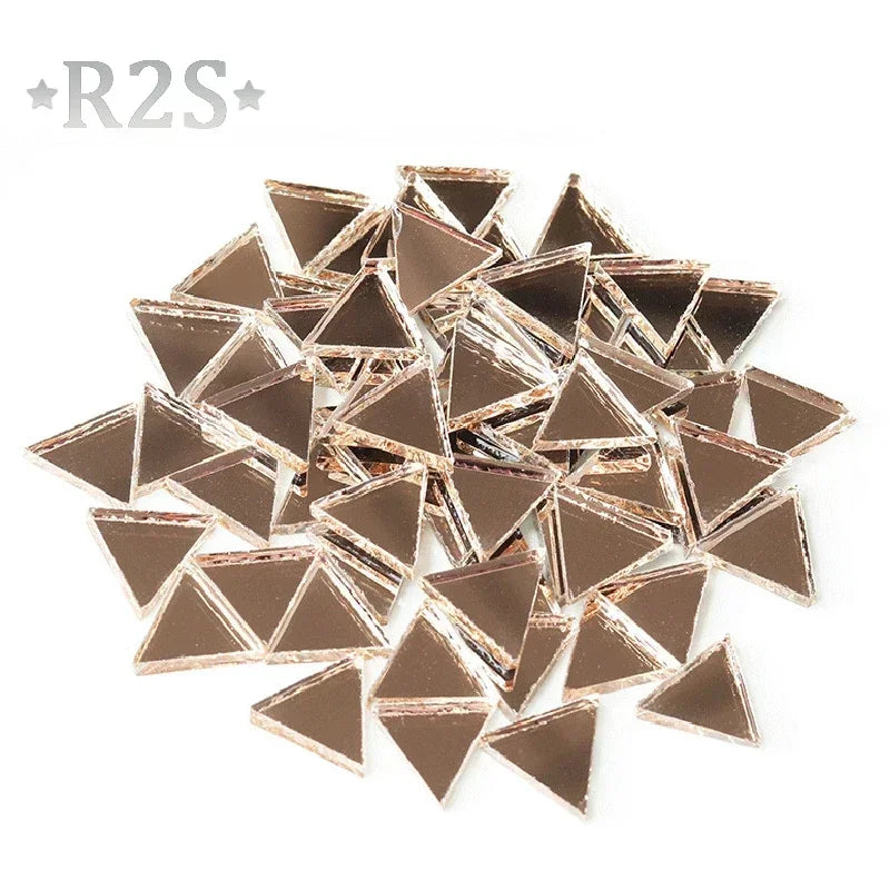 100g Glass Mirror Mosaic Tiles Bulk Diamond Shape DIY Craft Handcrafted Accessory Home Wall Artwork Decor Supplies arte