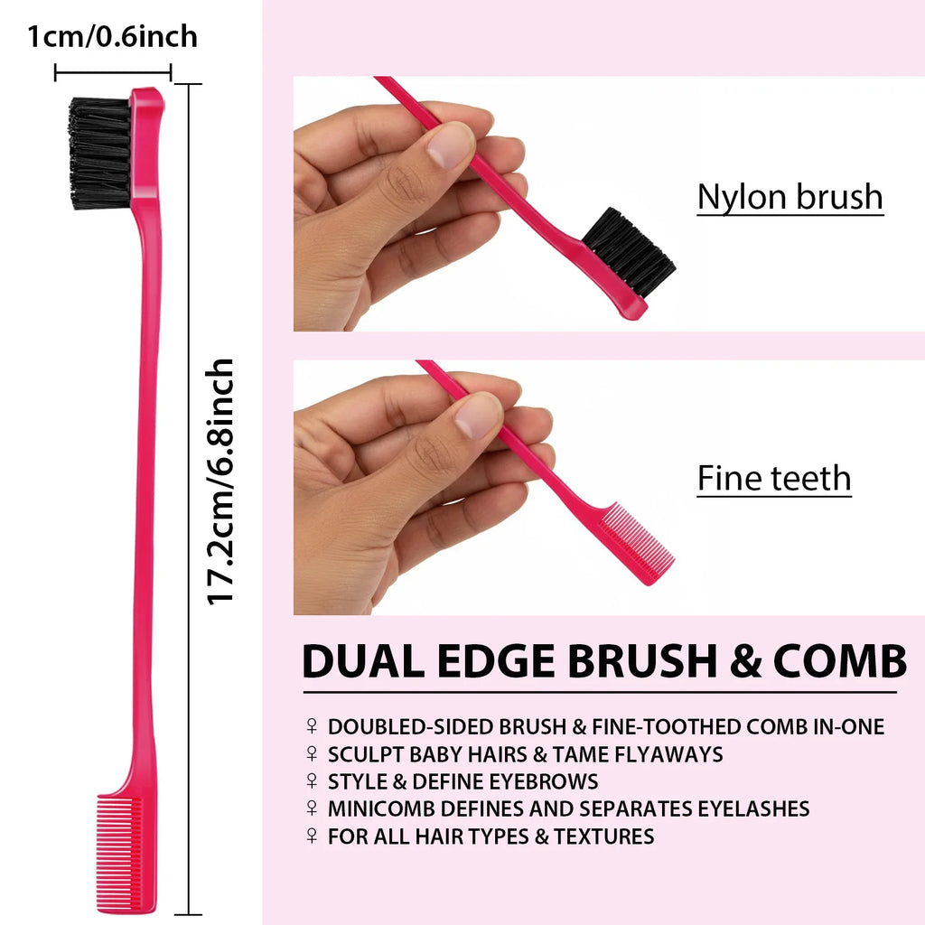 Edge Control Brush for Sleek Hairline and Smooth Edges Perfect for Flyaways and Styling Gel Application Edge Control Comb