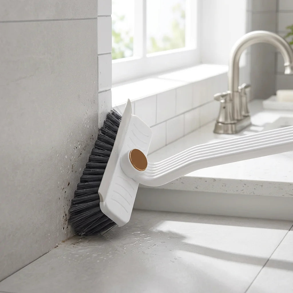 Long Handle Grout Brush, Stiff Bristles for Deep Cleaning, Non-Slip Grip,  Perfect for Bathroom Tile & Kitchen Floor Gaps