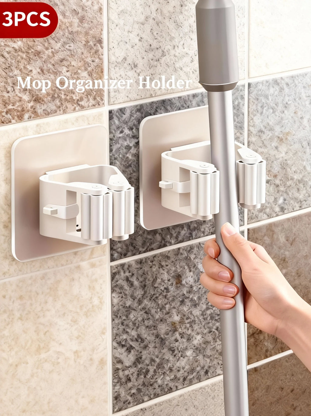 3pcs Waterproof Transparent Hooks Clear Adhesive Hooks for Bathroom Kitchen  Improvement Utility Hooks for Brooms Mops umbrella