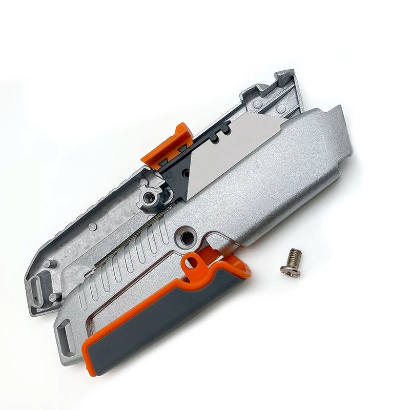 Safety Blade Knife Utility Knife Auto Rebound Box Opener Wallpaper Rubber Cutting Cutter Metal Alloy Roofing Knives Pocket Knife