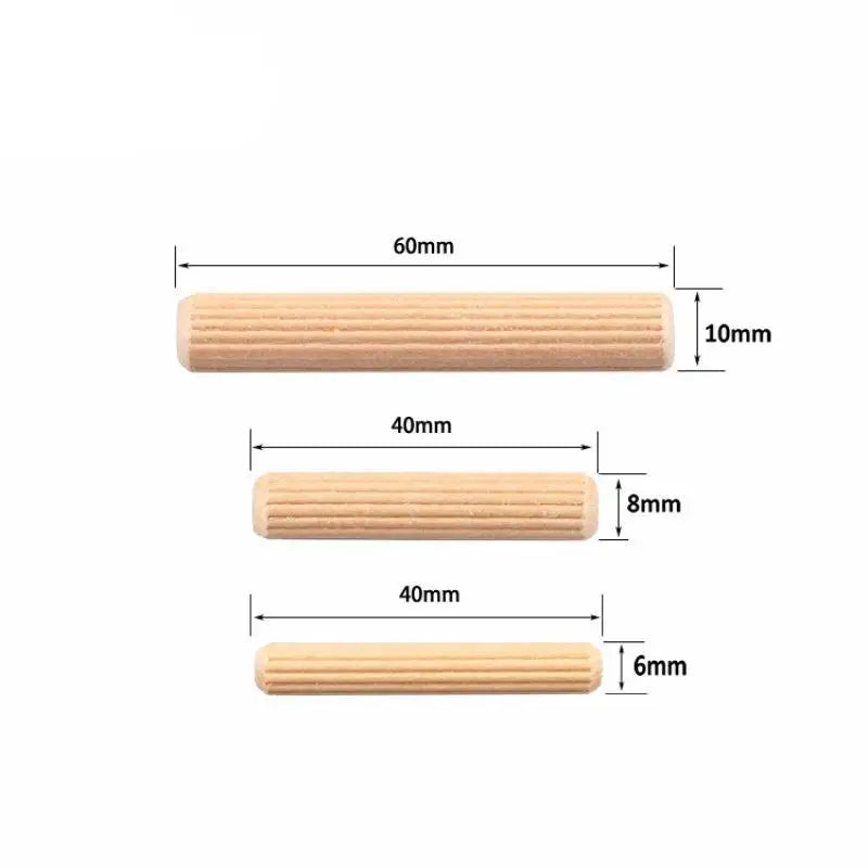50pcs M6*30/40mm M8*30/40mm Wooden Dowel Cabinet Drawer Round Fluted Wood Craft Pins Rods Set Furniture Fitting wooden dowel pin
