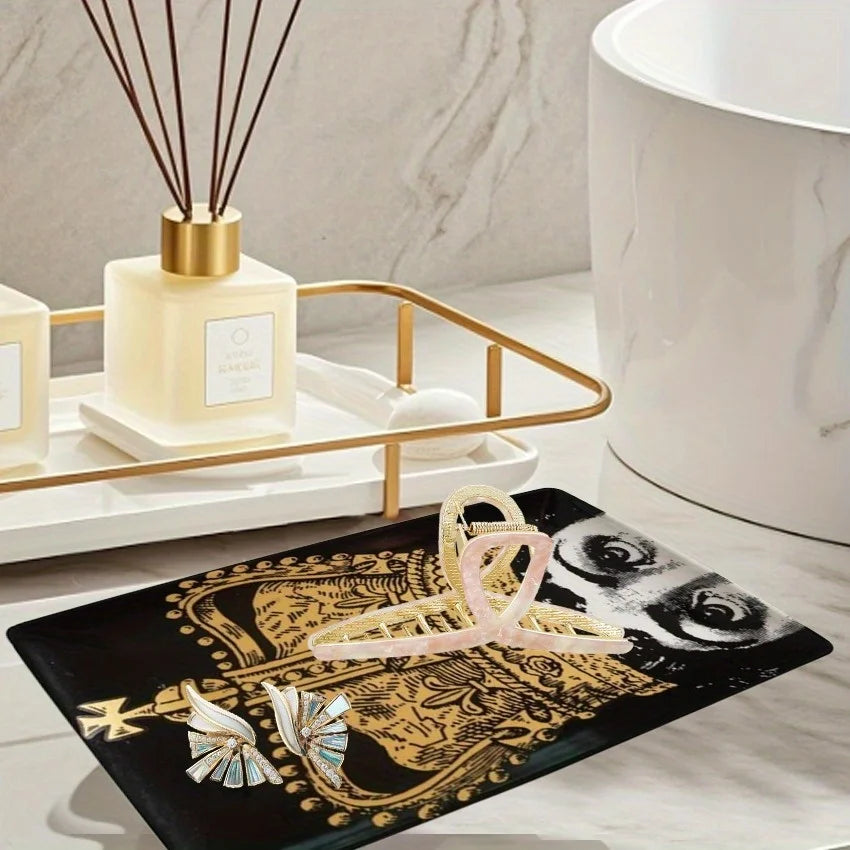 Commemorative tray crown jewelry storage tray Italian face ceramic tray wedding ring tray wall decoration wedding gift