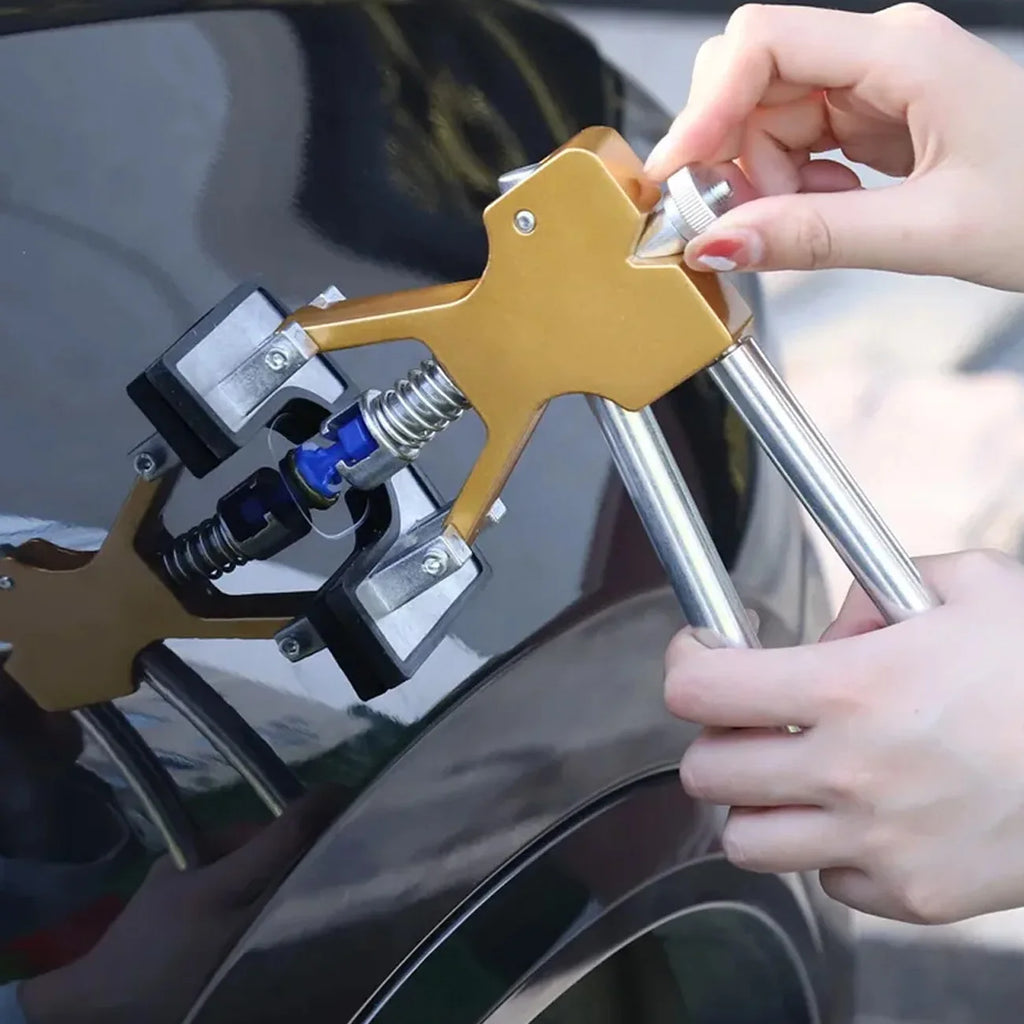 Car Dent Repair Tool Glue Gun Paintless Sheet Metal 2 in 1 T-bar Dent Repair Kit Auto Dent Remover Suction Auto Dent Puller Tool