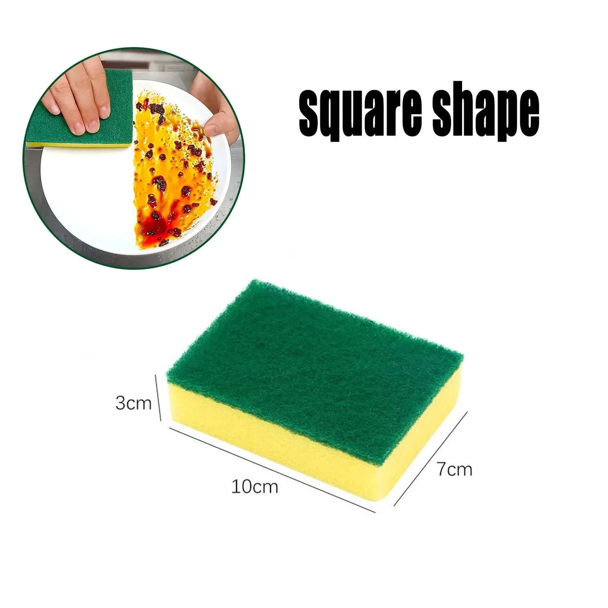 Highly Absorbent Dishwashing Sponge Kitchen Clean Rub Pot Rust Focal Stains Sponge Removing Kit Home Cleaning Brush Sponges
