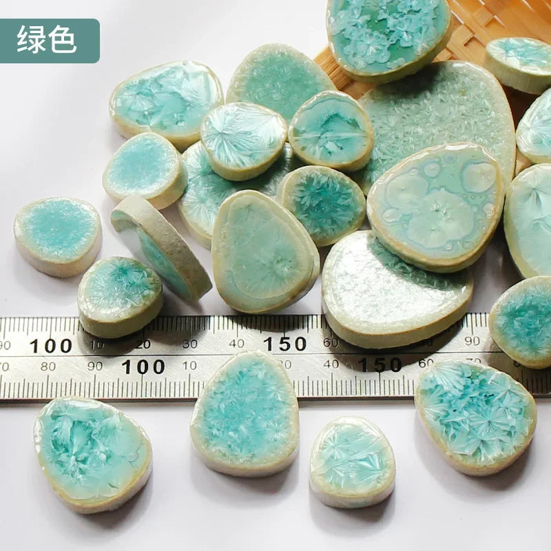 100g Ceramic Mosaic Tiles Multi Color Mosaic Piece Making Tiles for Puzzle Art DIY Craft Lamp Table Accessories Home Wall Decor
