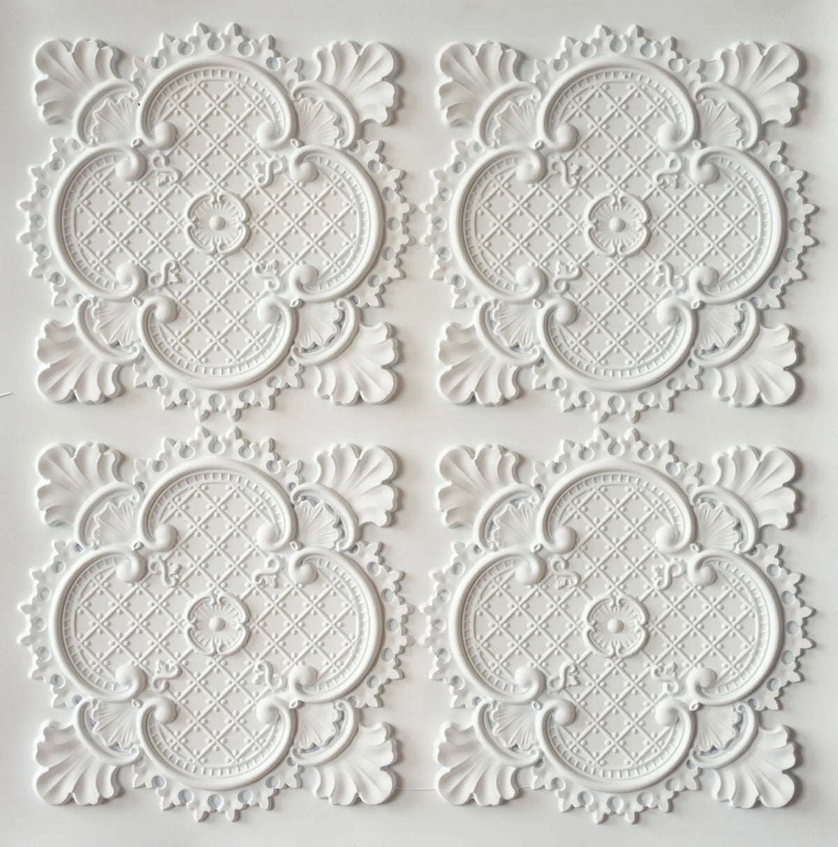 Embellished Ceiling Tiles PVC Faux Tin Painting Panel Wall Panel Interior Decor PL80 10pcs