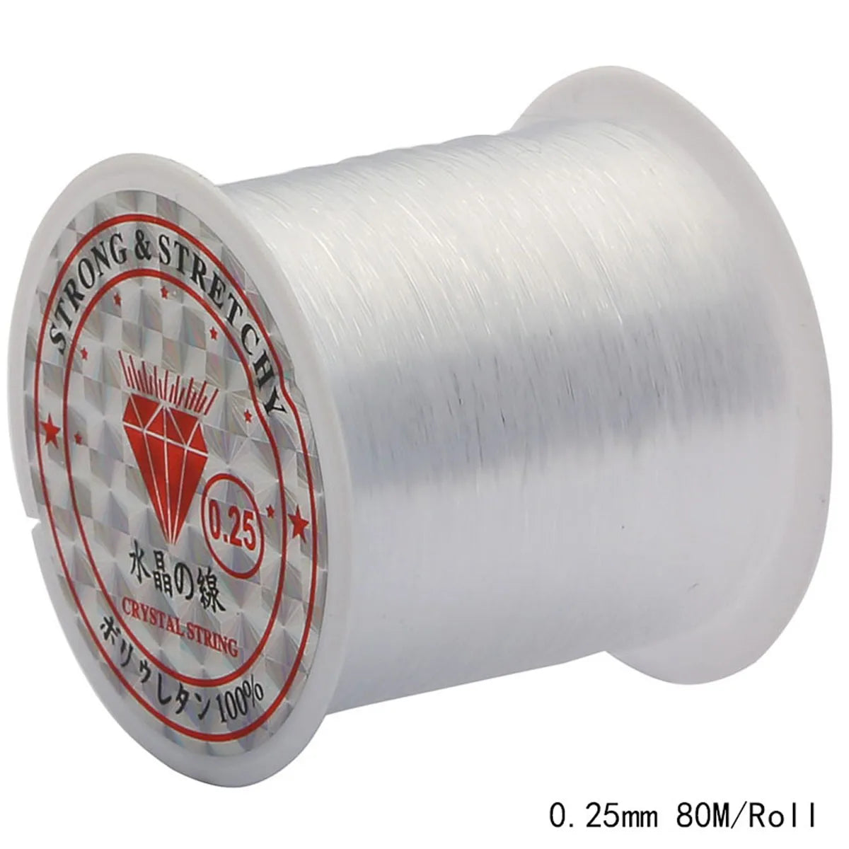 0.2-0.8mm Clear Non-Elastic Crystal Beading Line Invisible Strong Jewelry Wire for DIY Craft Making Round Spool 8-100m Roll Rope