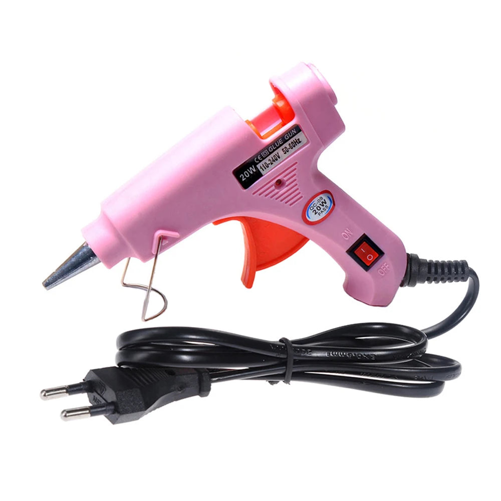OIMG 20W Hot Melt Glue Gun Mini Household Industrial Guns Heat Temperature Thermo Electric Repair Tool Use 7mm Glue Sticks