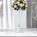 Reversible Clarinet Glass Trumpet Vases Set of 2, 28 Inch Tall, Clear Glass for Weddings, Events, and Home Decor