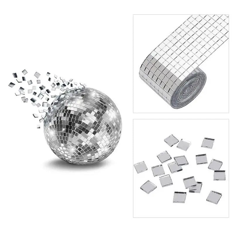 Self-Adhesive Real Craft Mini Square Mirrors Mosaic Tiles Stickers For Bathroom DIY Handmade Craft Home Decoration Making