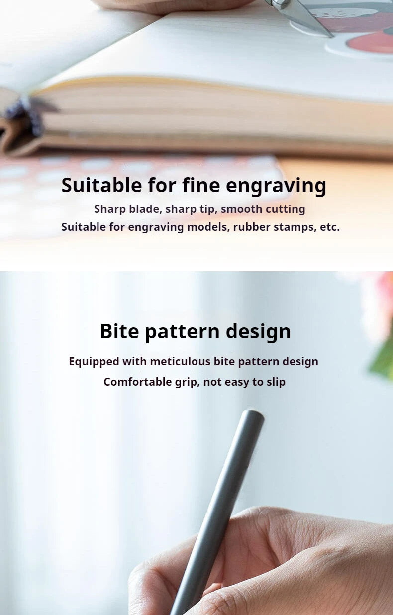 Deli Precision Scrapbooking Carving Knife - Card Making Hobby Knife for Paper Cutting Craft Pottery Clay Sculpture Ceramics Tool