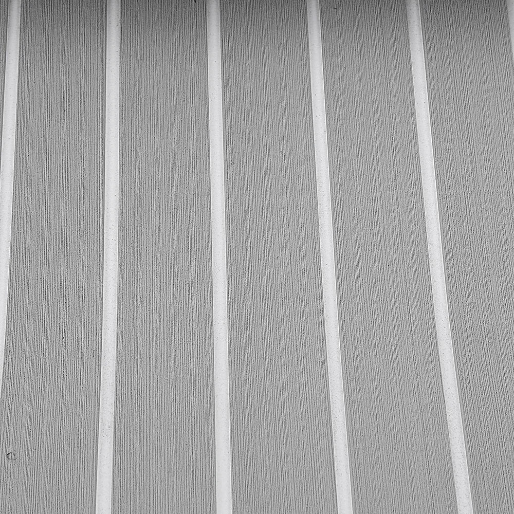 Grey and White EVA Foam Teak Sheet Marine Flooring Yacht Synthetic Boat Decking 240cm×90cm Self-Adhesive Pad Non-slip