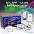 100ft/150ft Smart RGBIC Permanent Outdoor Lights for House, Waterproof Eaves Lighting with 72 Scene Modes for Christmas Party