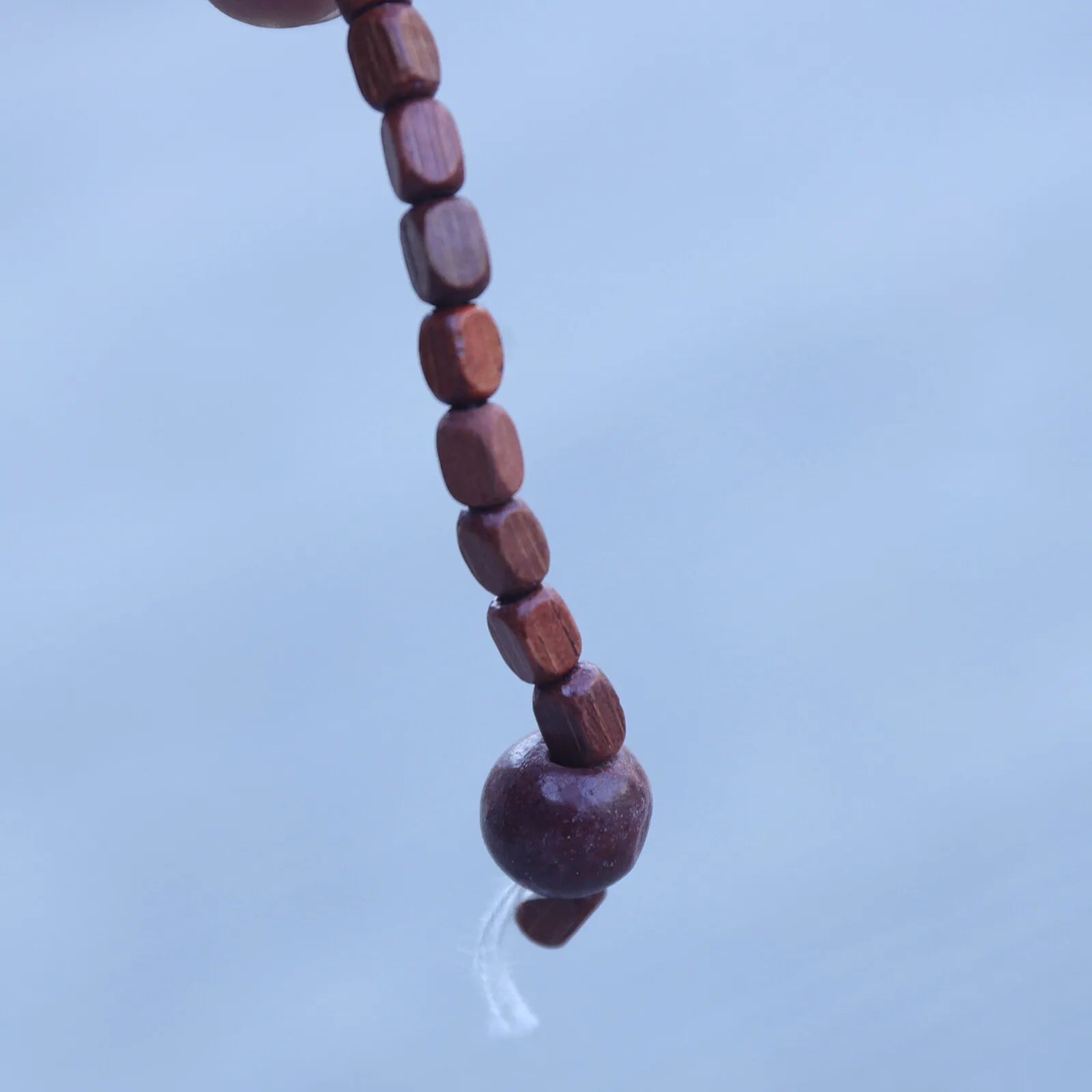 Hand-Polished Bamboo Wood Door Beads Eco-Friendly Natural Home Decor 27 Strands Hanging String Curtain